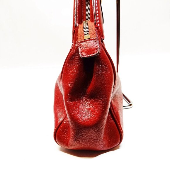 Authentic Gucci Red Leather Hand Bag mon869-110925 - Picture 4 of 16